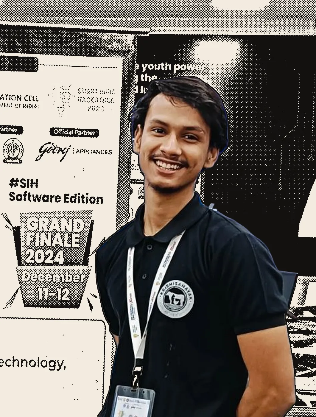 Yogesh at the Smart India Hackathon 2024 Grand Finale